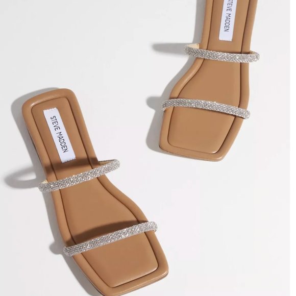 Steve Madden Tan and Silver Sandals - Picture 5 of 5